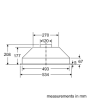 Bosch DLN53AA70B/MG 53Cm Canopy Cooker Hood