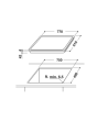 Hotpoint HR724BH/R 77Cm Ceramic Hob
