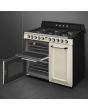 Smeg TR103P Victoria 100Cm Dual Fuel Range Cooker Cream