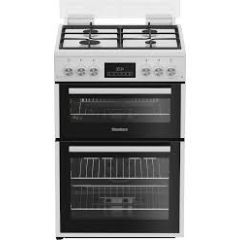 Blomberg GGRN655W 60Cm Gas Double Oven With Lid - White