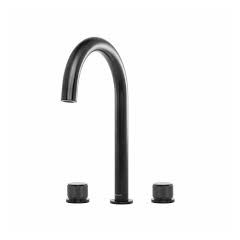 Caple JOY/BS/OG Joya 3 Hole Dual Lever Tap Black Steel