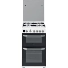 Hotpoint HD5G00CCW/R 50Cm Double Oven Gas Cooker