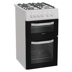 Hotpoint HTG5GCW/R 50Cm Gas Twin Cooker