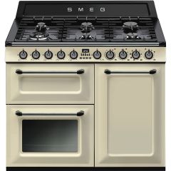 Smeg TR103P Victoria 100Cm Dual Fuel Range Cooker Cream