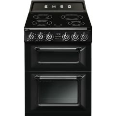 Smeg TR62IBL 60Cm 'Victoria' Traditional Cooker With Induction Hob, Black