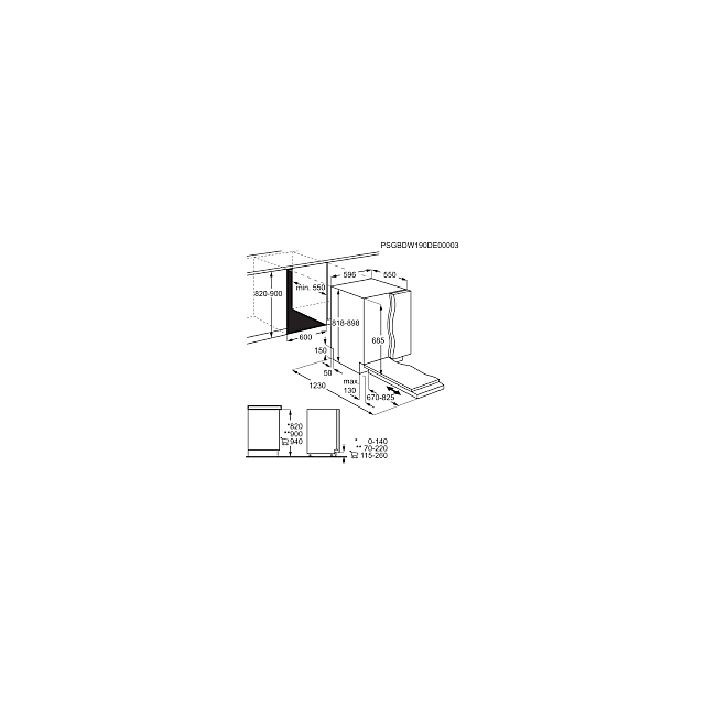 AEG FSE83837P 60Cm Full-Size Integrated Dishwasher