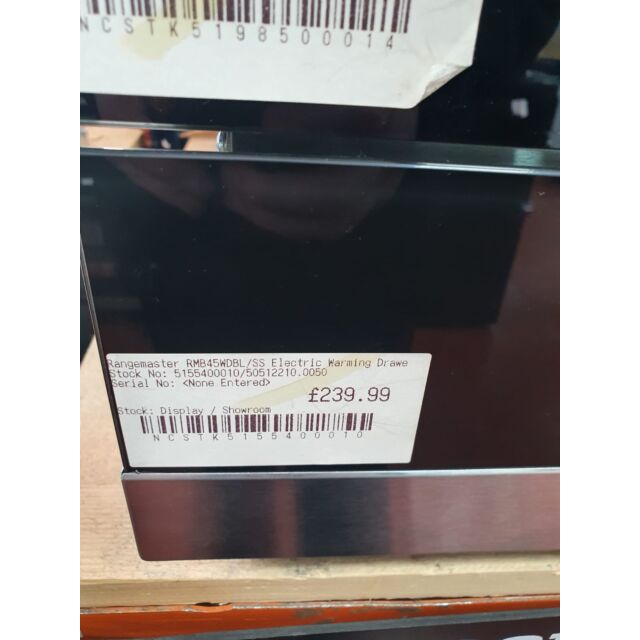 Rangemaster RMB45WDBL/SS Electric Warming Drawer