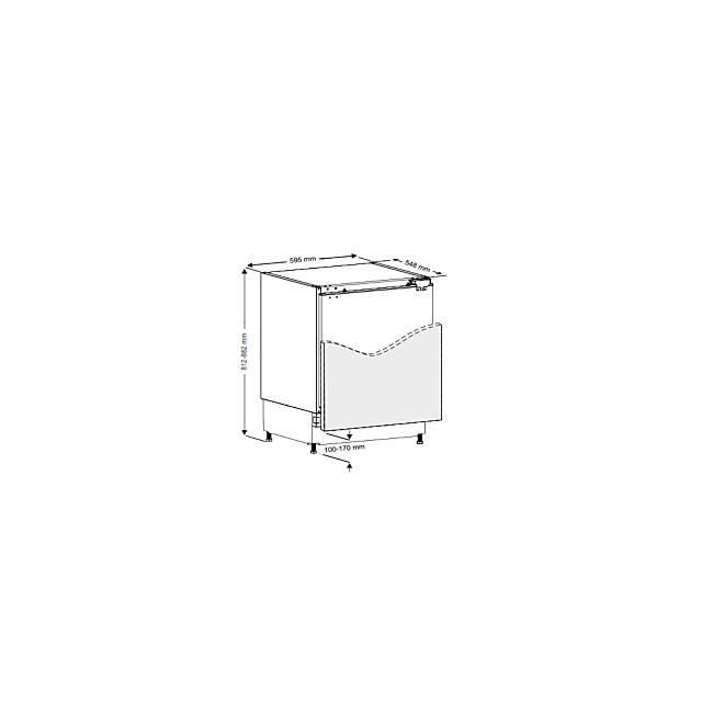 Apelson Appliances Uk Ltd FZBU60E Integrated Under Counter Freezer