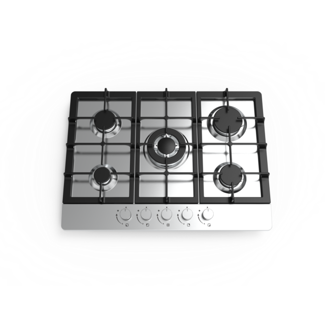 Apelson Appliances Uk Ltd UBGHDFFJ70.1 70Cm 5 Burner Gas Hob With Wok Burner