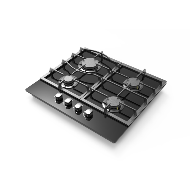 Apelson Appliances Uk Ltd UBGOG601BK/N 60Cm Gas On Glass Hob