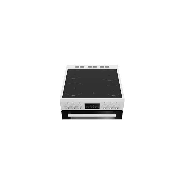 Beko EDC6731W 60Cm Double Oven Electric Cooker With Vitroceramic Hob