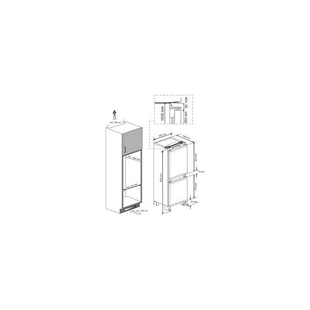 Blomberg KNE4564EVI Integrated 50/50 Frost Free Fridge Freezer