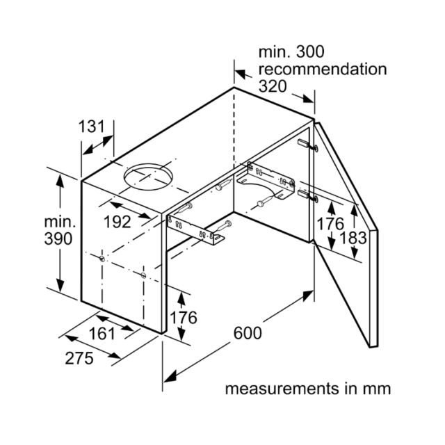 Bosch DFM063W56B/MG Series 2 60Cm Telescopic Canopy Hood