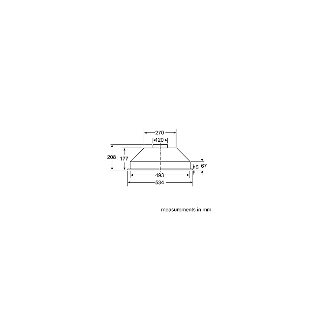 Bosch DLN53AA70B/MG 53Cm Canopy Cooker Hood