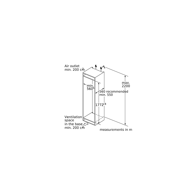 Bosch GIN81AEF0G Integrated Tall Freezer