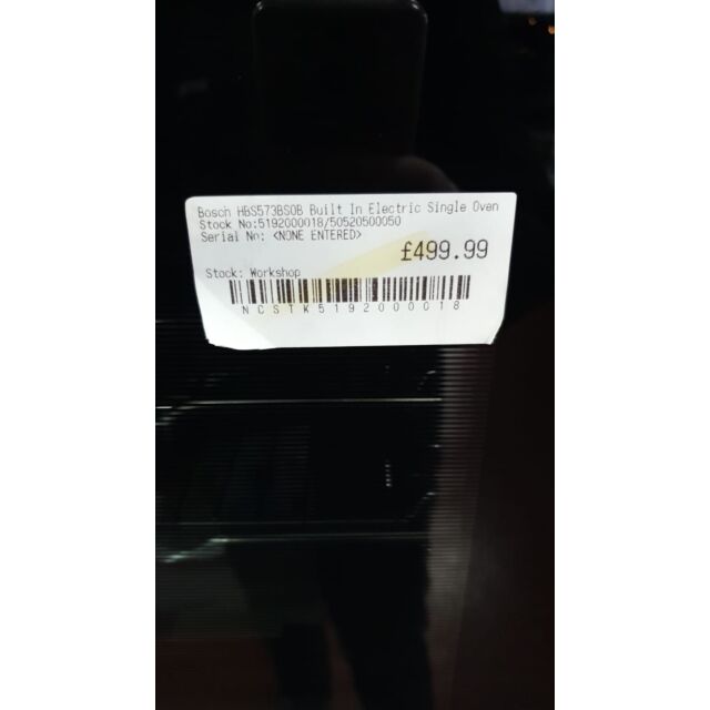 Bosch HBS573BS0B/MG Built In Electric Single Oven