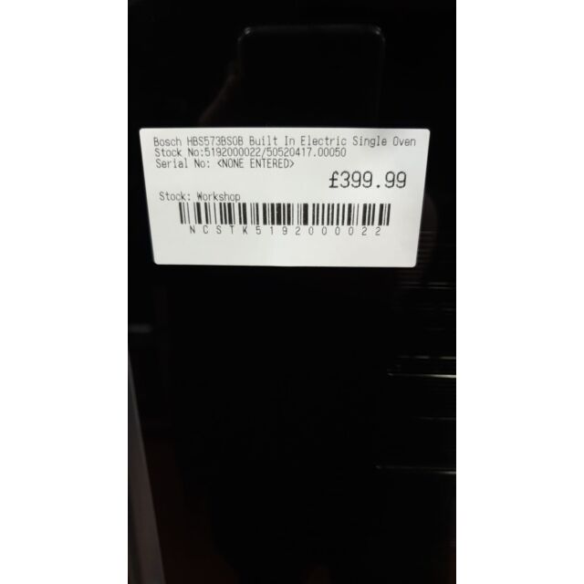 Bosch HBS573BS0B/MG Built In Electric Single Oven