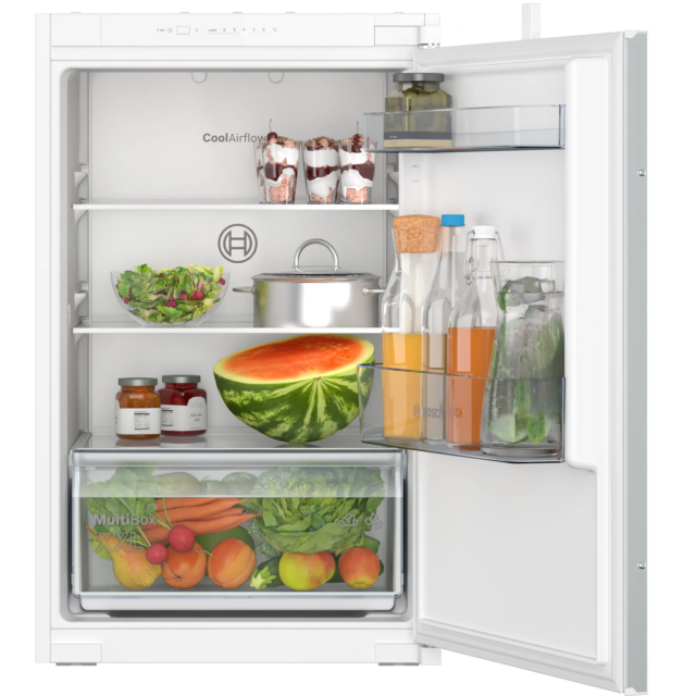 Bosch KIR21NSE0/MG Series 2 Built-In Larder Fridge With Sliding Hinge
