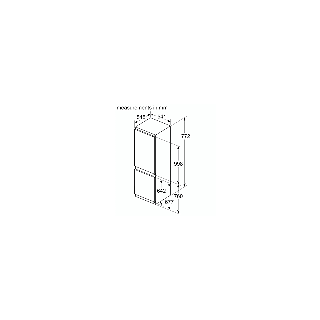 Bosch KIV86VSE0G/MG Series 4 Low Frost Integrated Fridge Freezer