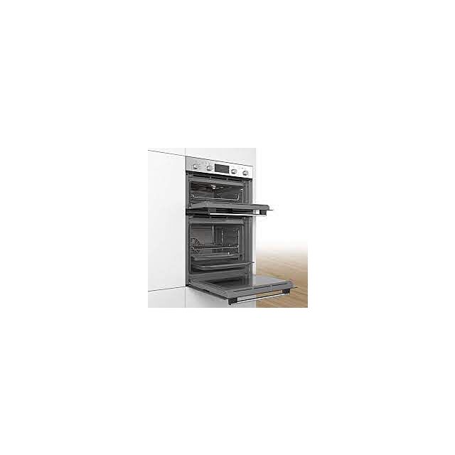 Bosch MBS533BS0B 59.4cm Built In Electric Double Oven with 3D Hot Air - Stainless Steel