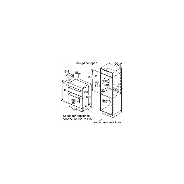 Bosch MHA133BR0B Built In Double Oven Series 2 