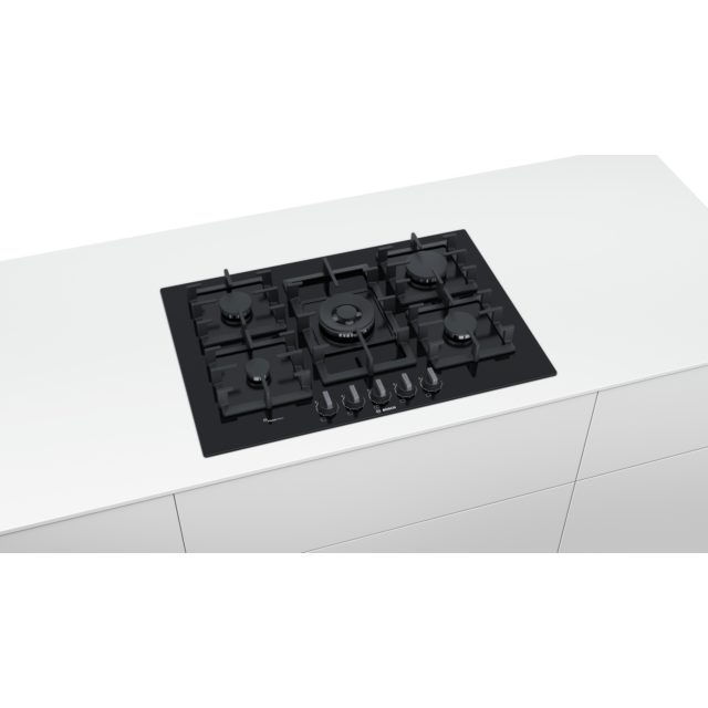 Bosch PPQ7A6B90 Five Burner Glass On Gas Hob 