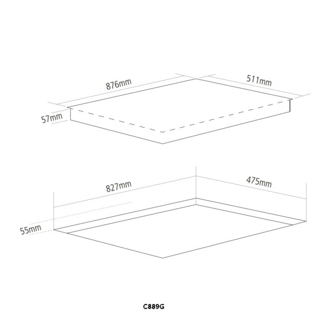 Caple C889G 5 Burner Gas Hob