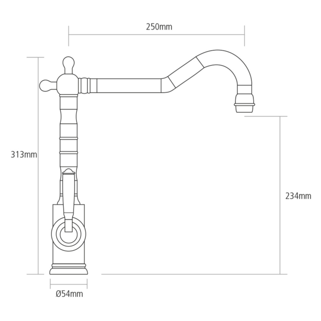 Caple FRA/SS/OG Frampton Single Lever Tap