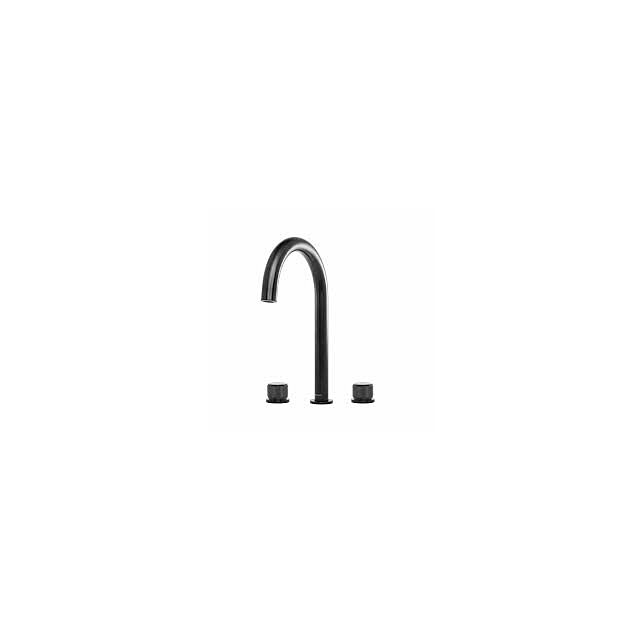 Caple JOY/BS/OG Joya 3 Hole Dual Lever Tap Black Steel