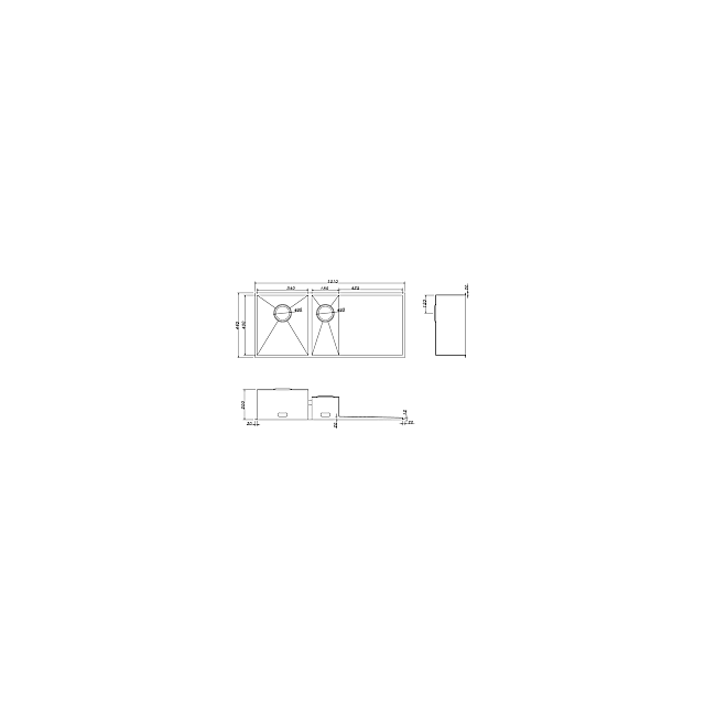 Caple NA150R/OG Inset Or Undermount Sink With Drainer