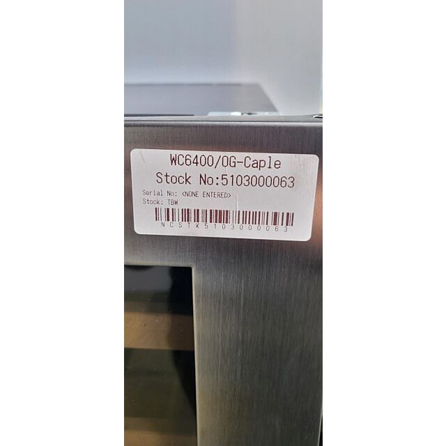 Caple WC6400/OG 45.5Cm In-Column Single Zone Wine Cabinet