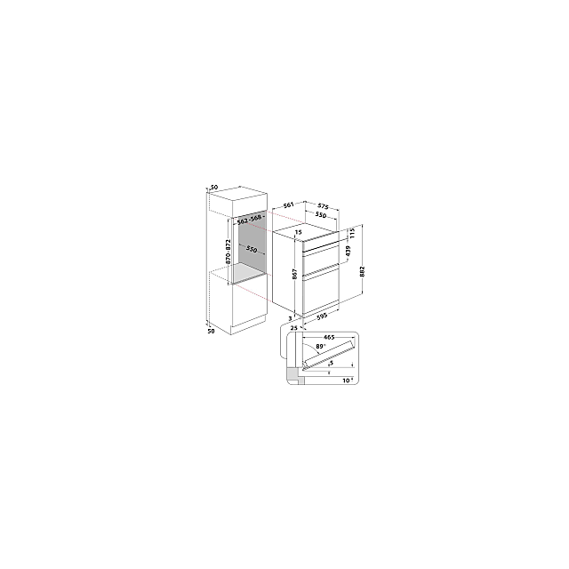 Hotpoint DD4541IX/R Built In Electric Double Oven