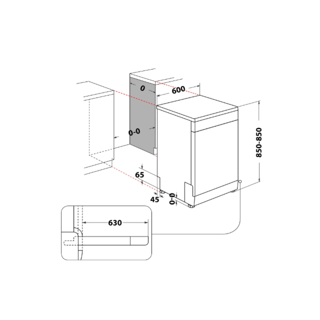 Hotpoint H8FHP51XUK/R Freestanding 60Cm Dishwasher
