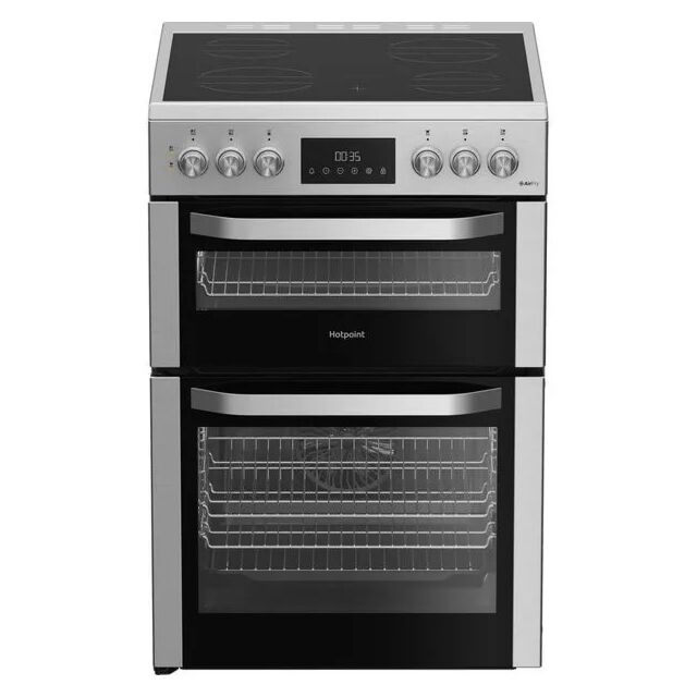 Hotpoint HDE6VDCX/R 60Cm Electric Cooker With Ceramic Hob