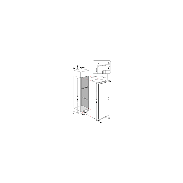 Hotpoint HF1801EF1/M Tall Integrated Freezer