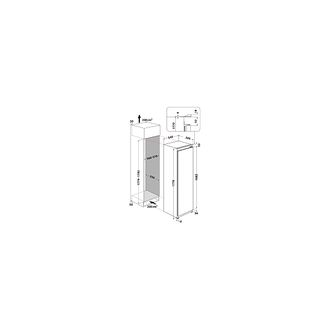 Hotpoint HF1801EF2/R Integrated Freezer
