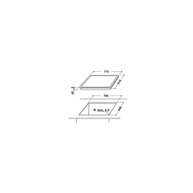 Hotpoint HR724BH/R 77Cm Ceramic Hob