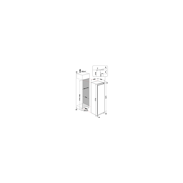 Hotpoint HSZ18012UK/MG Integrated Fridge With Freezer Box