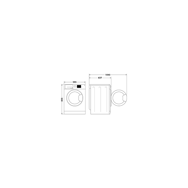 Hotpoint NSWM846W/R 8Kg 1400 Spin Washing Machine
