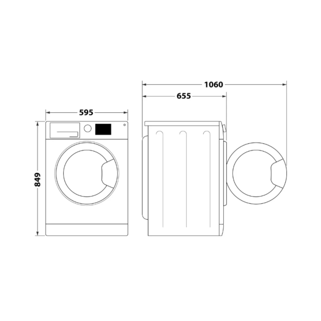 Hotpoint NTM1192BSK/R 9Kg Heat Pump Dryer With Activecare