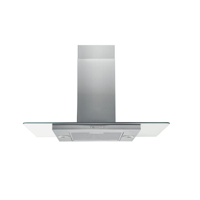 Hotpoint UIF9.3FLBX/R 90Cm Flat Glass Island Hood