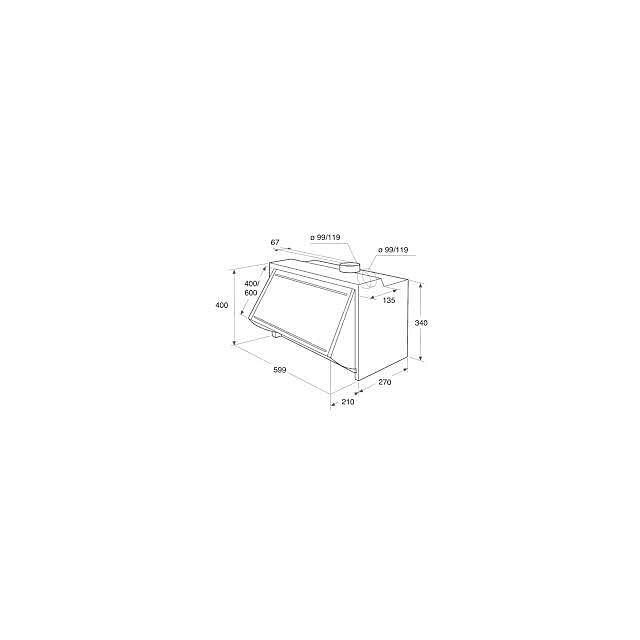 Indesit IAEINT66LSGR/R 60Cm Integrated Swing Hood