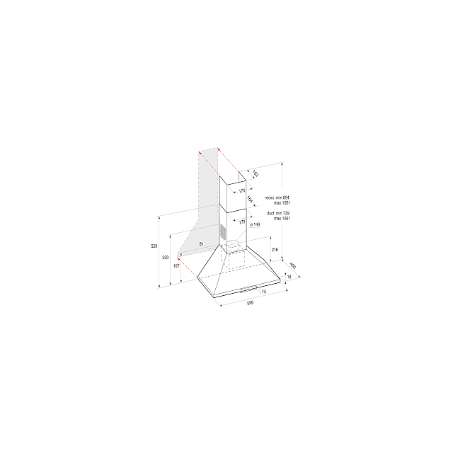 Indesit UHPM6.3FCSX/1/R 60Cm Cooker Hood