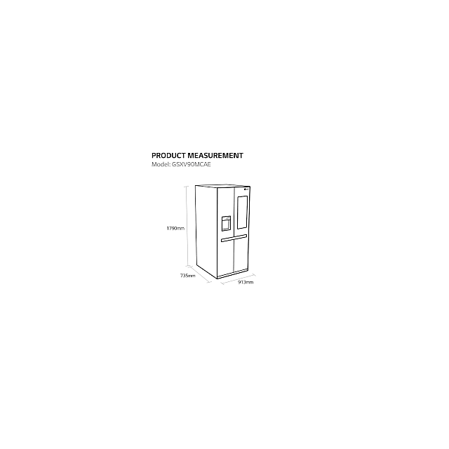 Lg GSXV90MCAE Frost Free American Style Fridge Freezer