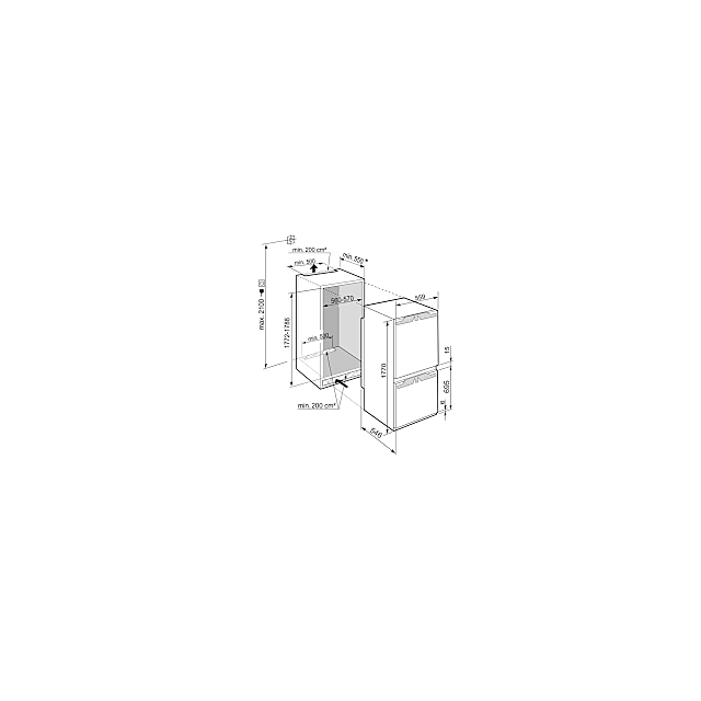 Liebherr SICND5153 Frost Free Integrated Fridge Freezer