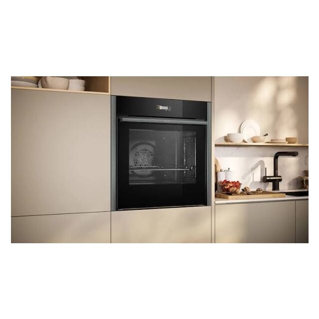 Neff B54CR71G0B 60cm Slide and Hide Built In Electric Single Oven