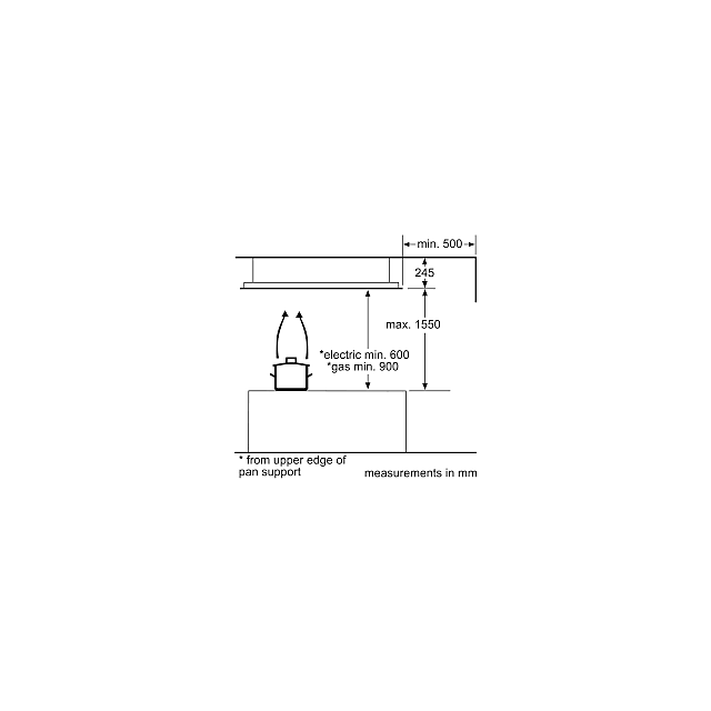 Neff I90CN48W0 Ceiling Cooker Hood 100 Cm White With Led Backlit Glass Panel