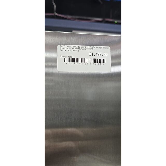 Neff KA3923IE0G//MG American Style Fridge Freezer