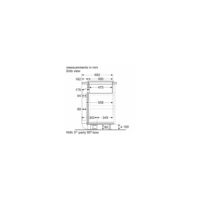 Siemens EH611BE15E/MG 60Cm Induction Hob With Downdraft