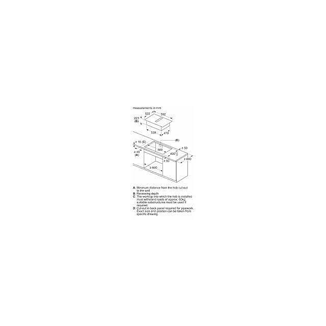 Siemens EH611BE15E/MG 60Cm Induction Hob With Downdraft